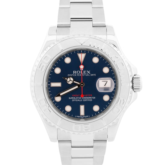 Rolex Yacht-Master Platinum BLUE 40mm Stainless Steel Oyster Watch 116622