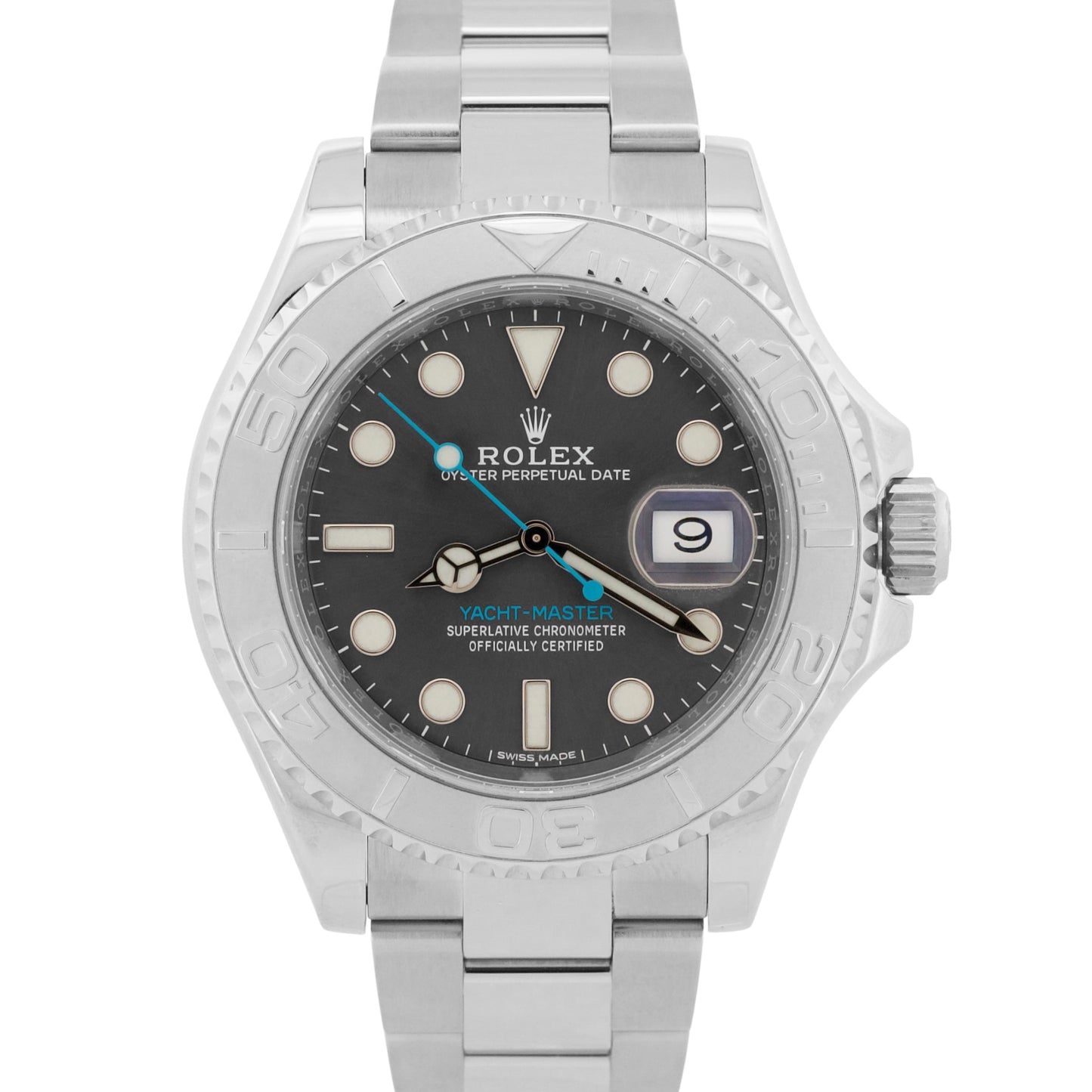 Rolex Yacht-Master Platinum RHODIUM 40mm Stainless Steel Oyster Watch 116622