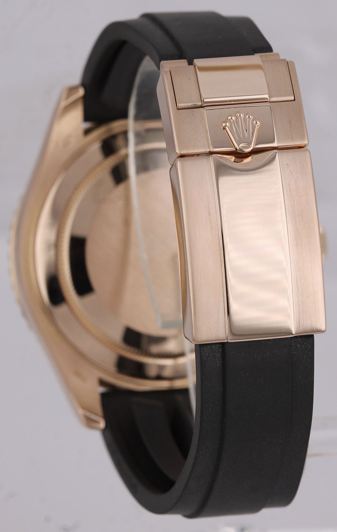 Rolex PAPERS Yacht-Master 18K EVEROSE GOLD Oysterflex 40mm Watch 116655 B+P