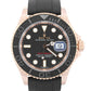 2017 Rolex Yacht-Master 116655 18K Rose Gold Black Oysterflex 40mm Box Papers