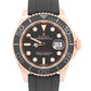 2016 PAPERS Rolex Yacht-Master BLACK 18K Rose Gold Oysterflex 40mm 116655 BOX