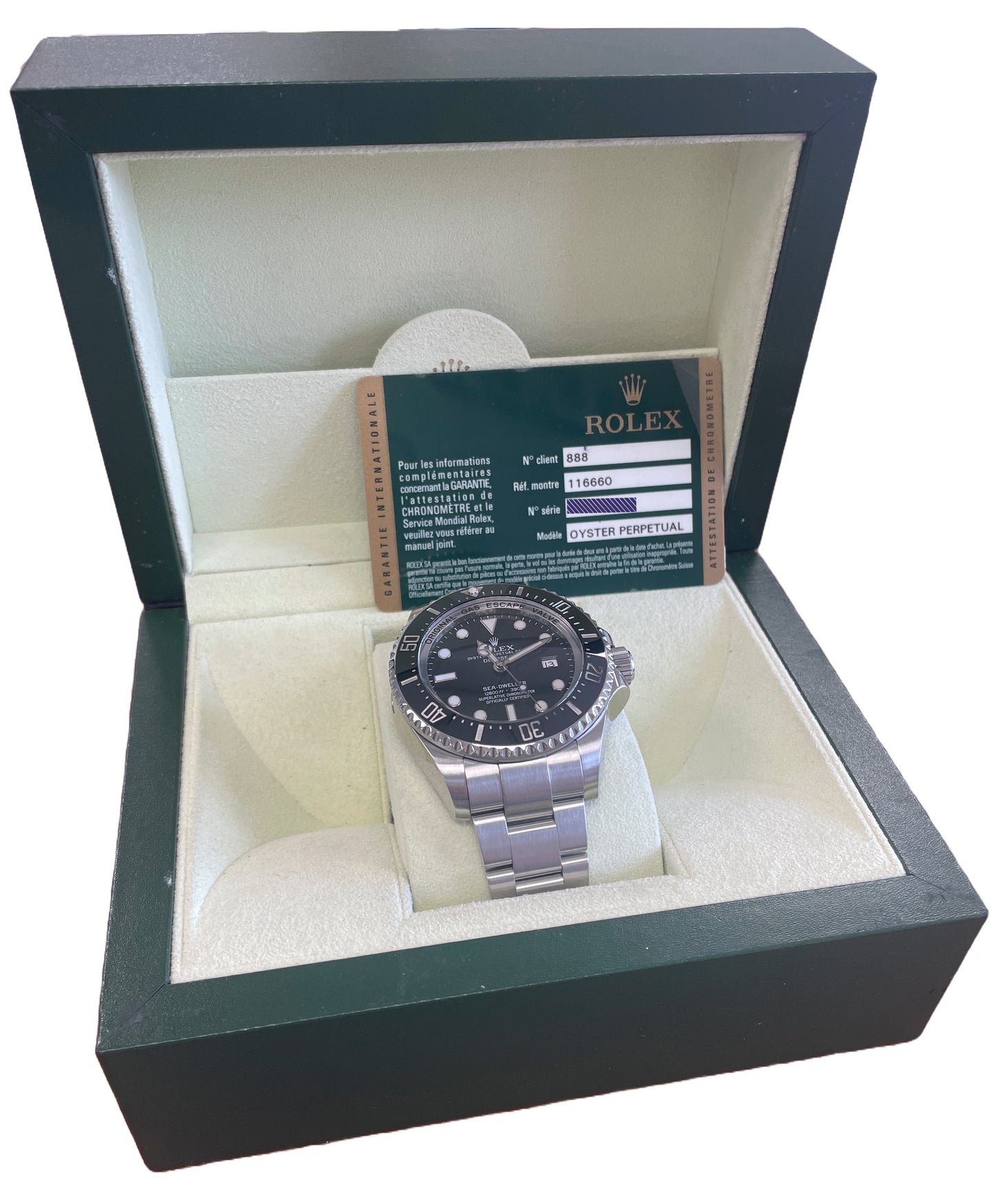 MINT PAPERS Rolex Sea-Dweller Deepsea 44mm Black Ceramic Dive Steel 116660 BOX