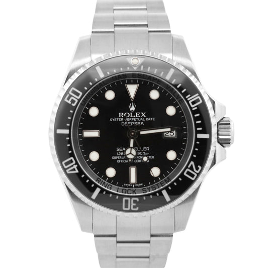MINT PAPERS Rolex Sea-Dweller Deepsea 44mm BLACK Ceramic Steel Dive 116660 BOX