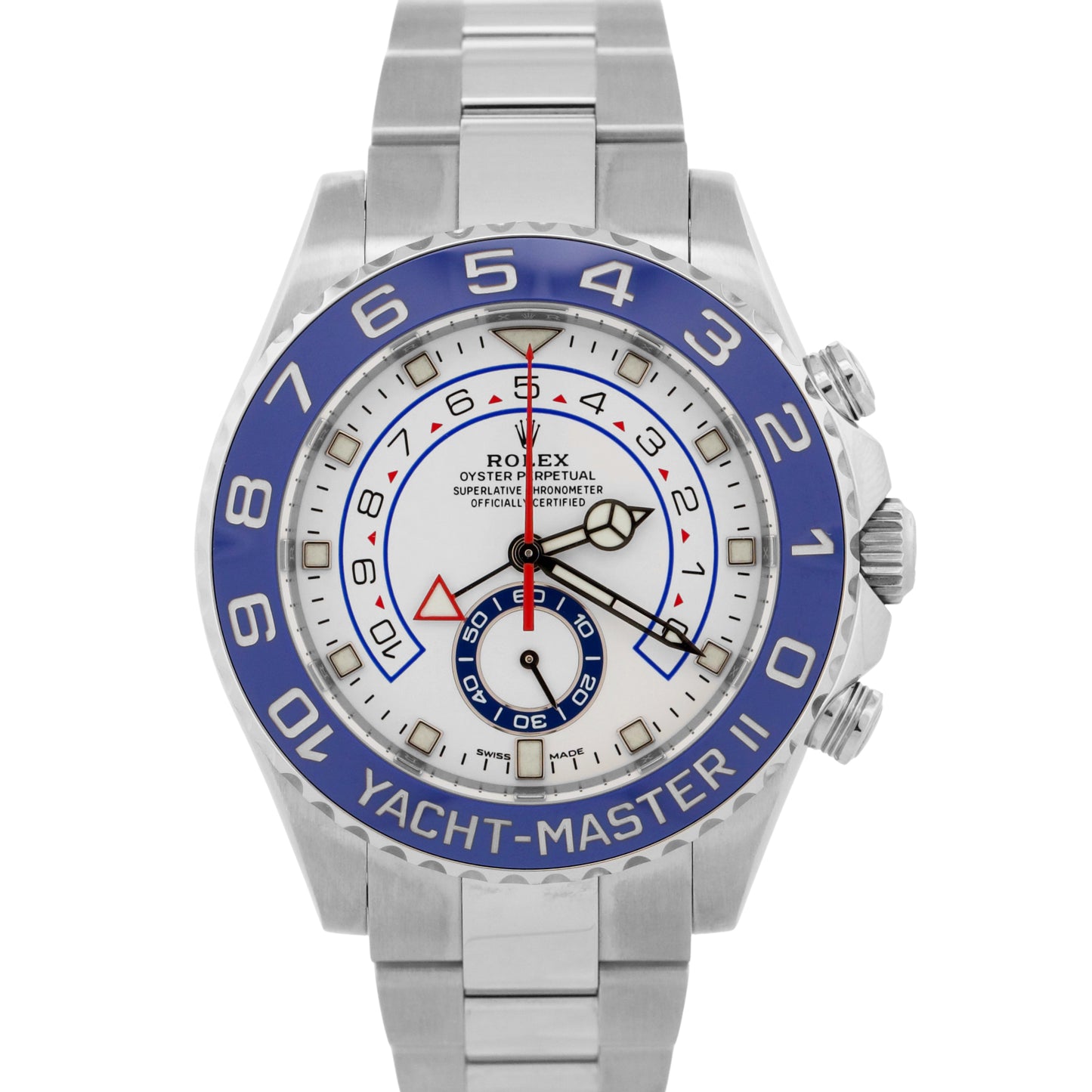 PAPERS Rolex Yacht-Master II NEW HANDS 44mm Blue 116680 Stainless YM2 Watch BOX