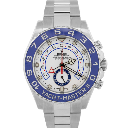 PAPERS Rolex Yacht-Master II NEW HANDS 44mm Blue 116680 Stainless YM2 Watch BOX