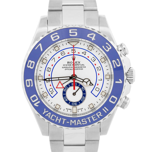 2019 PAPERS Rolex Yacht-Master II NEW HANDS 44mm Blue 116680 Steel YM2 Watch BOX