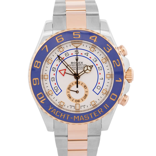 2017 PAPERS Rolex Yacht-Master II NEW HANDS Steel 18K Rose Gold 44mm 116681 BOX