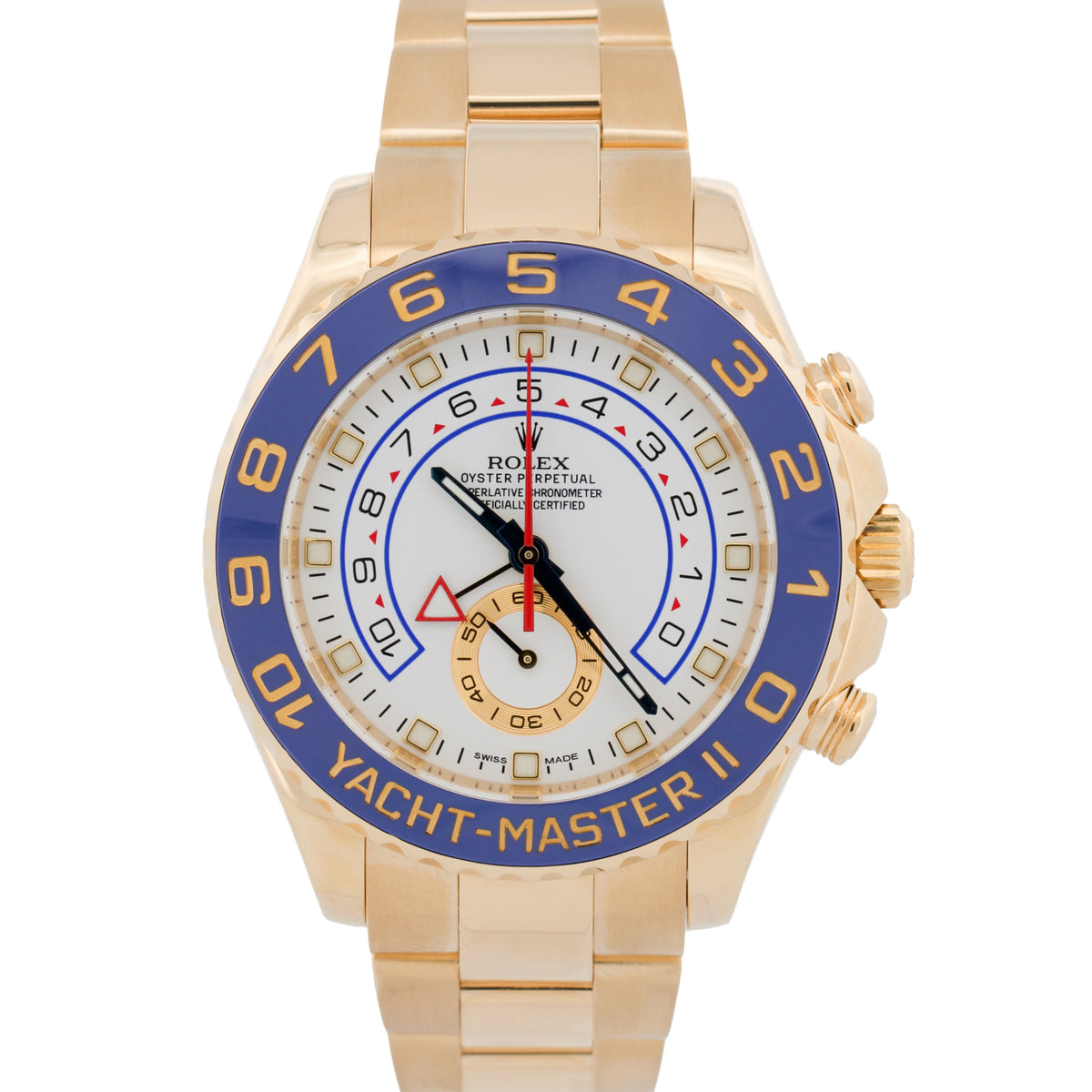 Rolex Yacht-Master II 116688 White 18K Yellow Gold Regatta Ceramic 44mm Watch