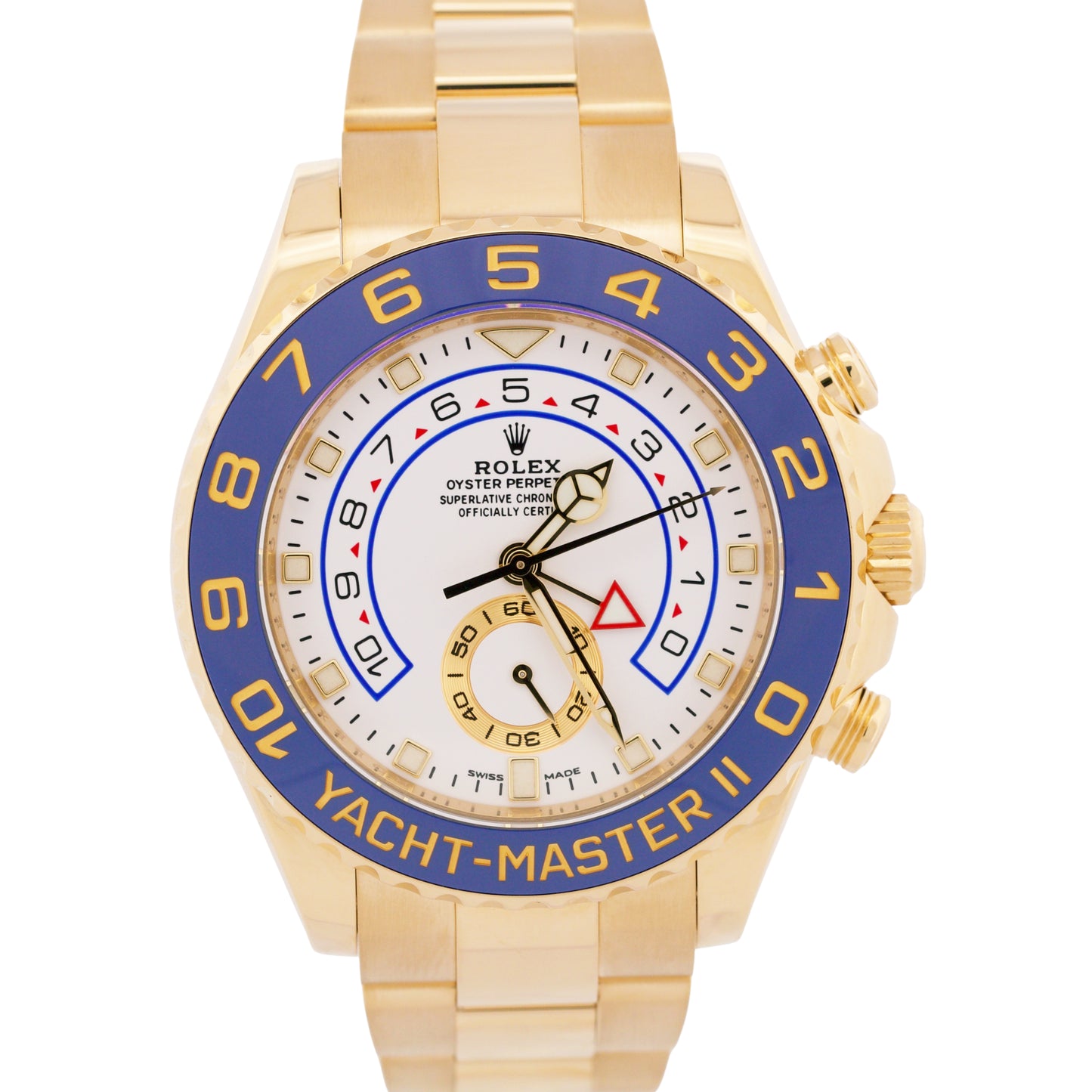 MINT 2021 PAPERS Rolex Yacht-Master II 18K Yellow Gold 44mm 116688 Watch BOX