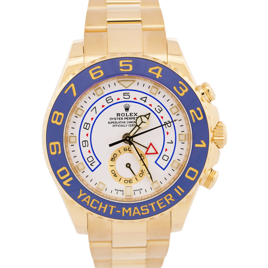 MINT 2021 PAPERS Rolex Yacht-Master II 18K Yellow Gold 44mm 116688 Watch BOX