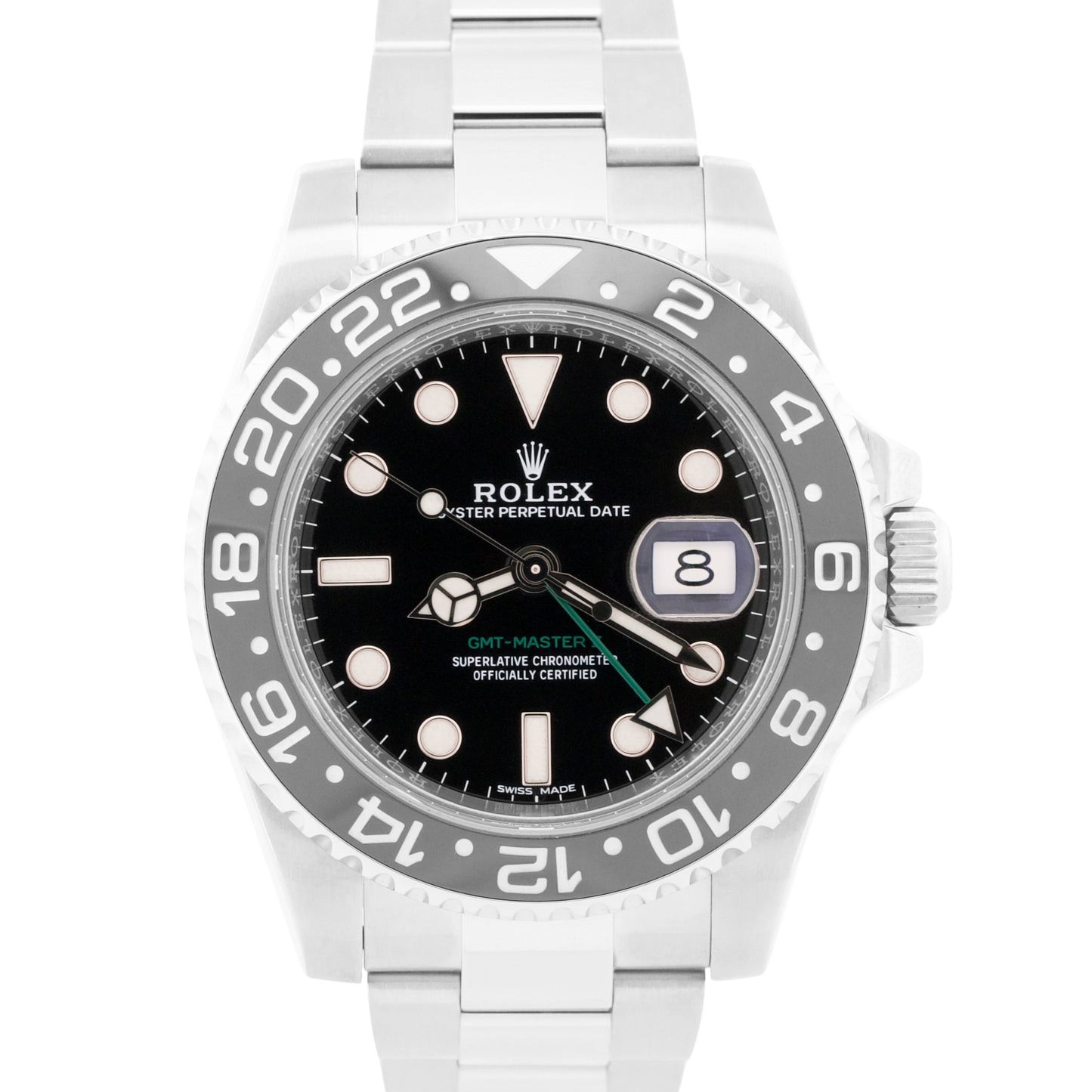 2018 PAPERS Rolex GMT-Master II BLACK Stainless Steel Ceramic 40mm 116710 LN BOX