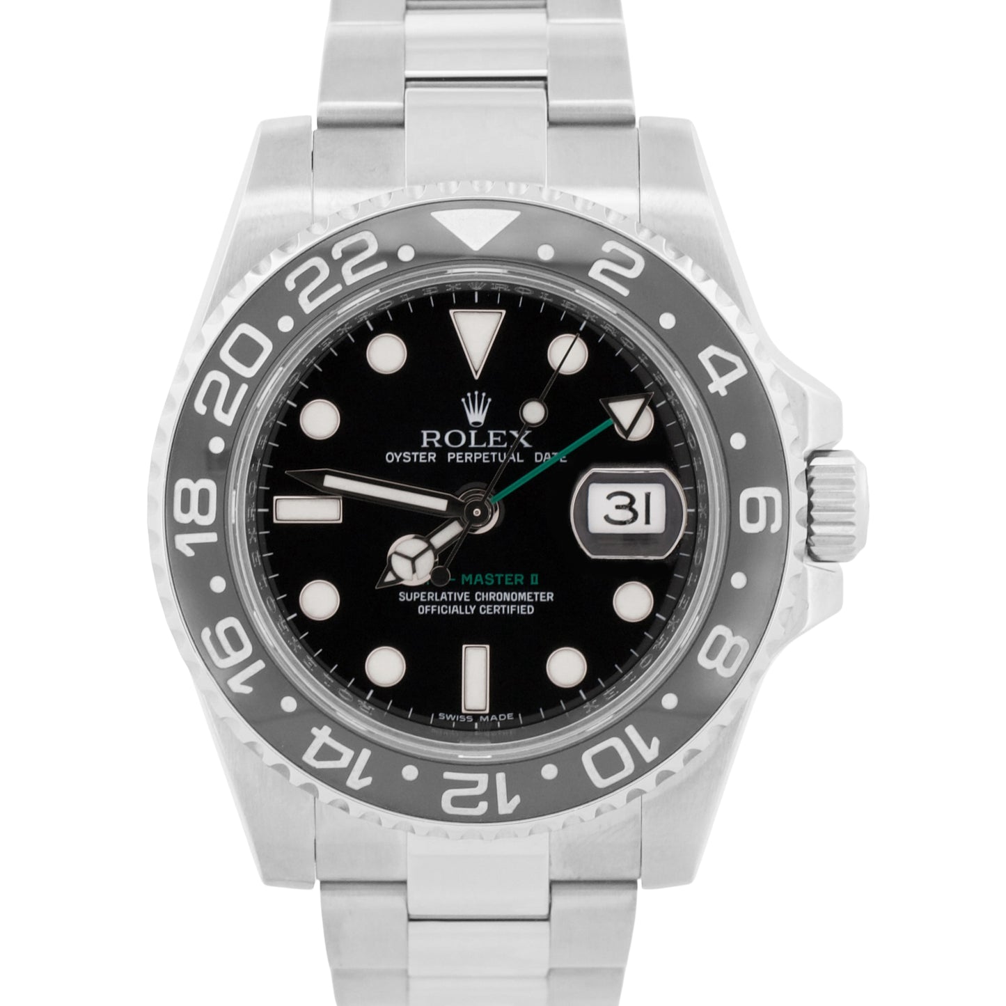 2010 PAPERS Rolex GMT-Master II BLACK Stainless Steel Ceramic 40mm 116710 LN BOX