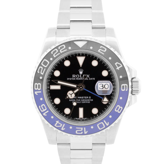 Rolex GMT-Master II BATMAN Blue Black Steel Ceramic OYSTER 40mm 116710 BLNR