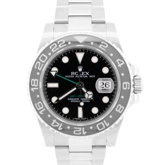 Rolex GMT-Master II BLACK Green Stainless Steel Ceramic 40mm 116710 LN Watch