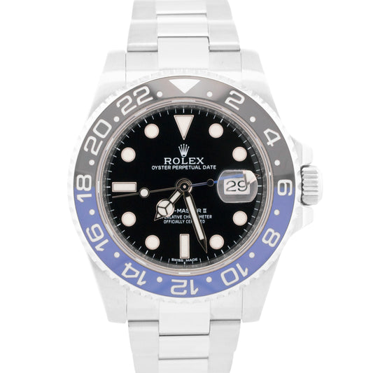 Rolex GMT-Master II BATMAN Stainless Steel Blue Black OYSTER 40mm 116710 BLNR