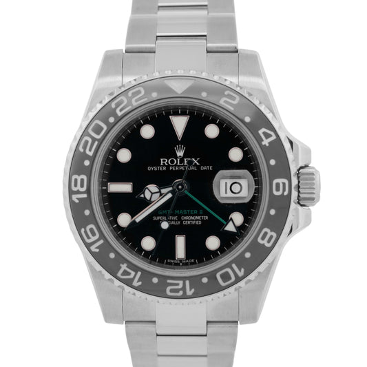 Rolex GMT-Master II BLACK Green Stainless Steel Ceramic 40mm 116710 LN Watch