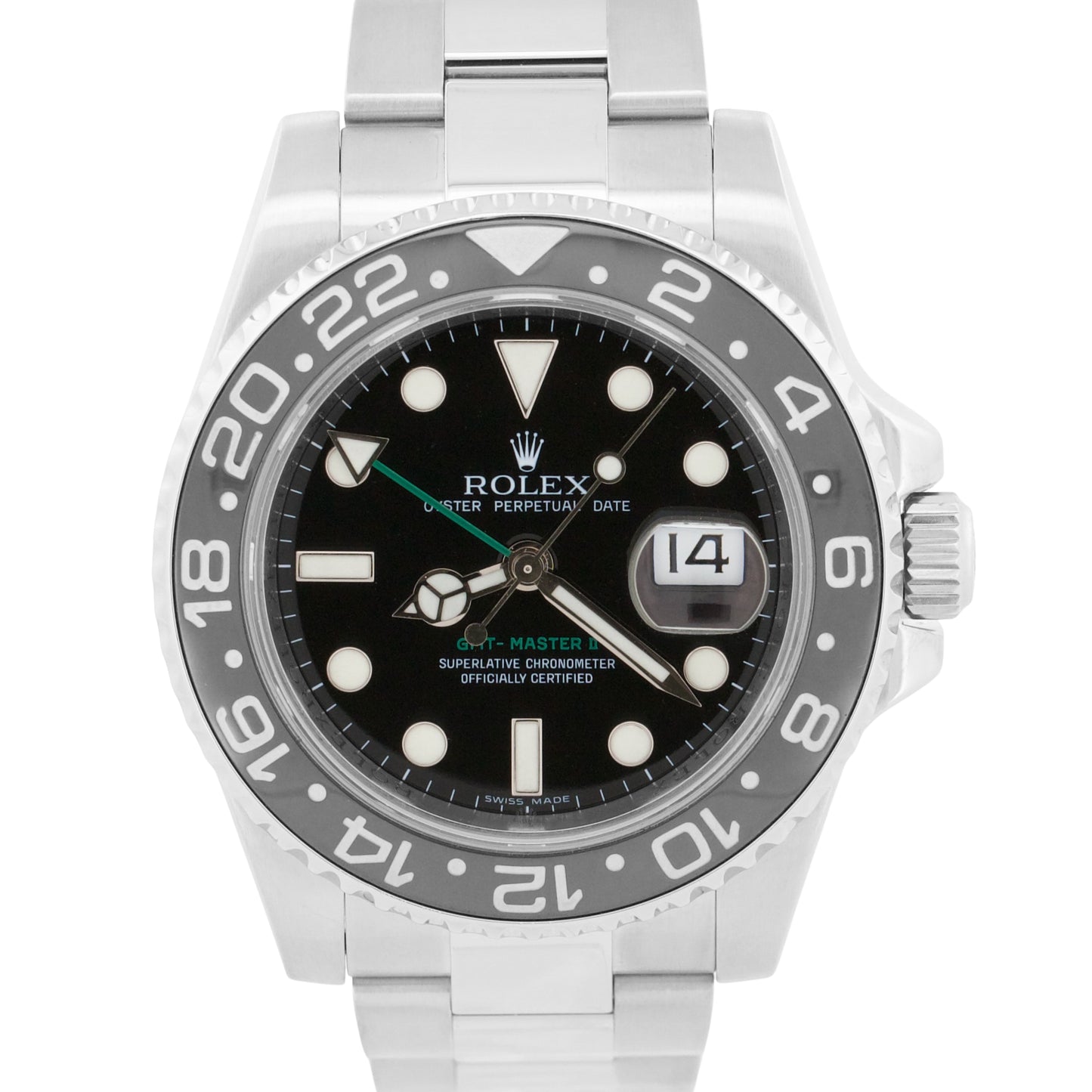 2008 PAPERS Rolex GMT-Master II BLACK Stainless Steel Ceramic 40mm 116710 LN BOX