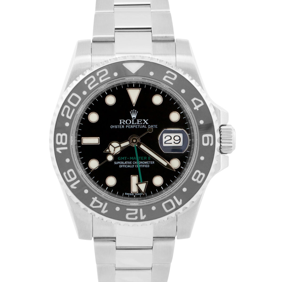 2014 Rolex GMT-Master II 116710 LN Black Stainless Steel Ceramic 40mm Box Papers