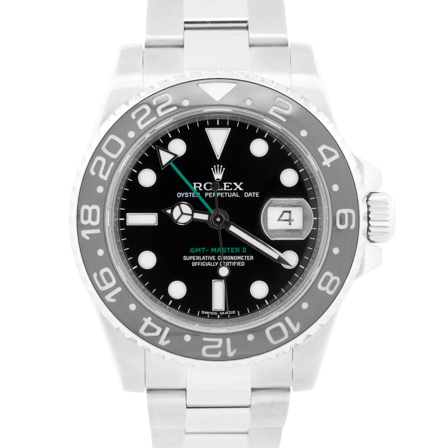 Rolex GMT-Master II 116710 LN Black Green Stainless Steel 40mm Ceramic Watch Box