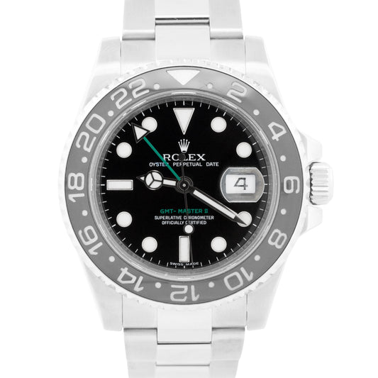 Rolex GMT-Master II 116710 LN Black Green Stainless Steel 40mm Ceramic Watch Box
