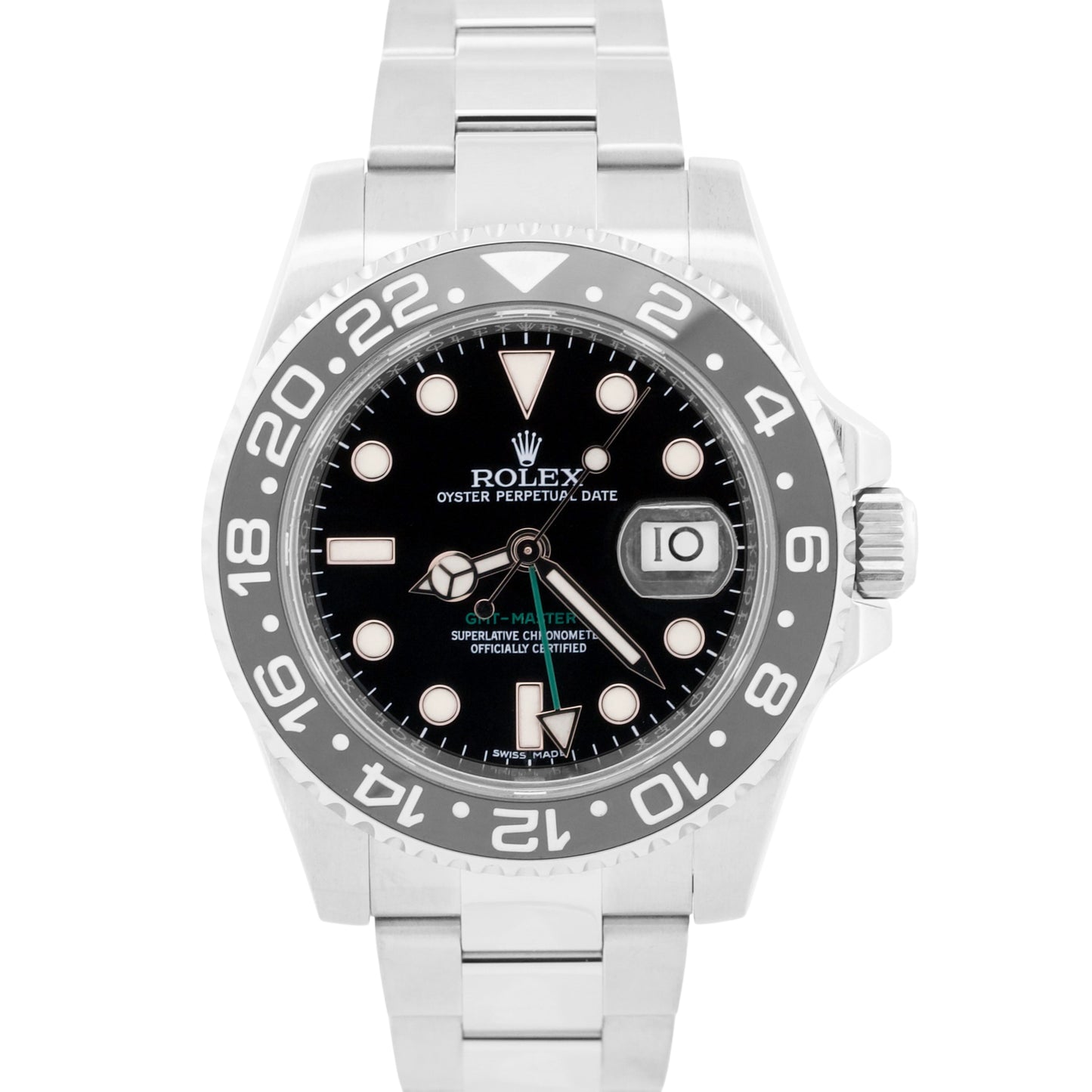 Rolex GMT-Master II BLACK Green RANDOM SERIAL Steel Ceramic 40mm 116710 LN BOX