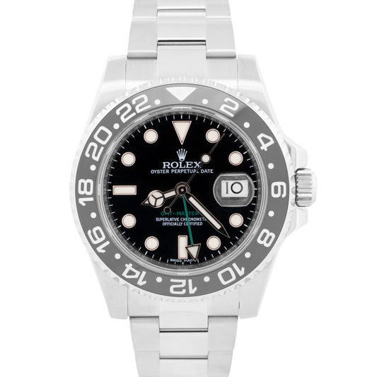 Rolex GMT-Master II BLACK Green RANDOM SERIAL Steel Ceramic 40mm 116710 LN BOX
