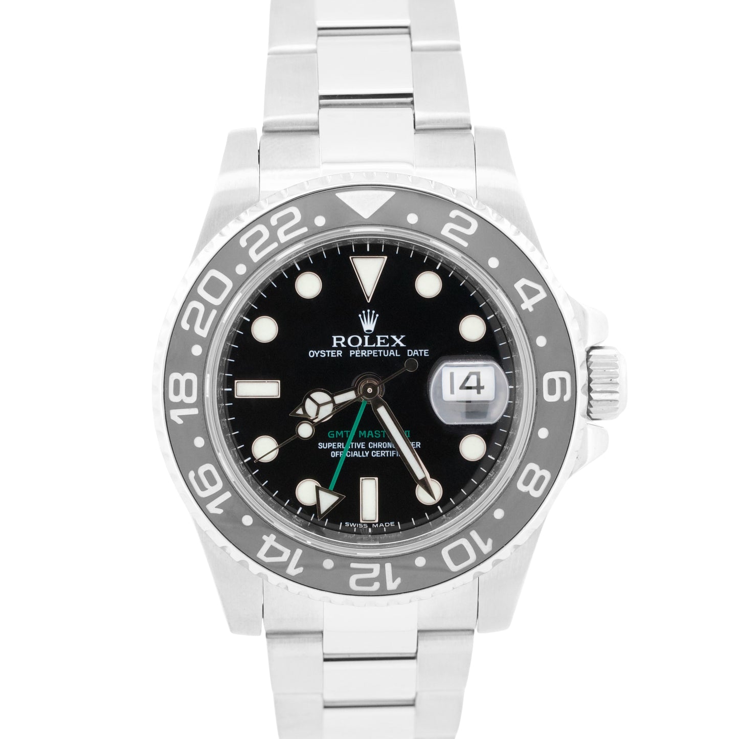Rolex GMT-Master II BLACK Green Stainless Steel Ceramic 40mm 116710 LN Watch