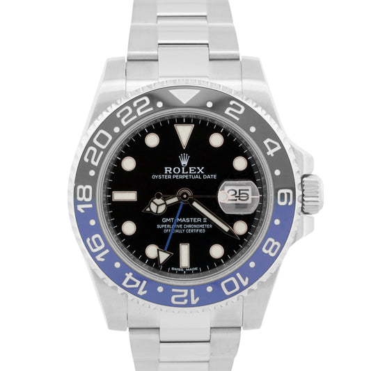 2014 PAPERS Rolex GMT-Master II BATMAN Blue Steel Ceramic 40mm 116710 BLNR BOX