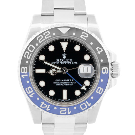 2015 PAPERS Rolex GMT-Master II BATMAN Blue Steel Ceramic 40mm 116710 BLNR BOX