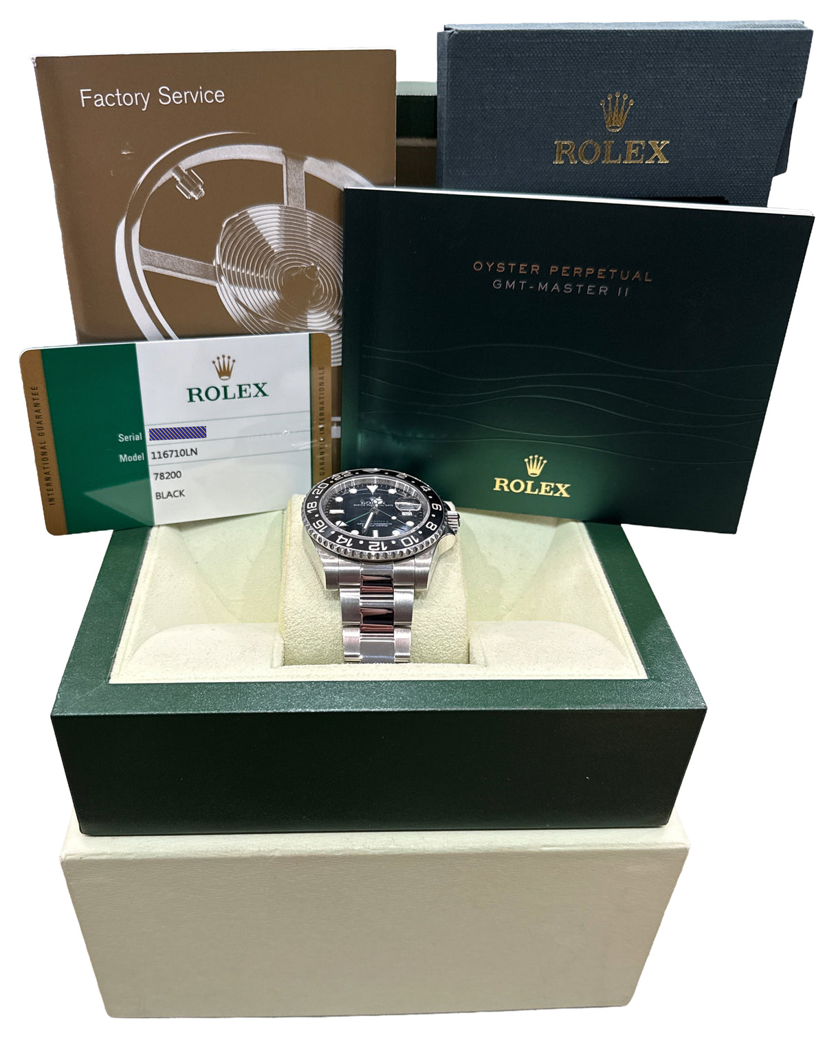 2014 Rolex GMT-Master II 116710 LN Black Stainless Steel Ceramic 40mm Box Papers