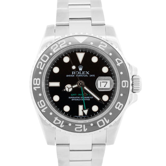 Rolex GMT-Master II BLACK Green Stainless Steel Ceramic 40mm 116710 LN Watch