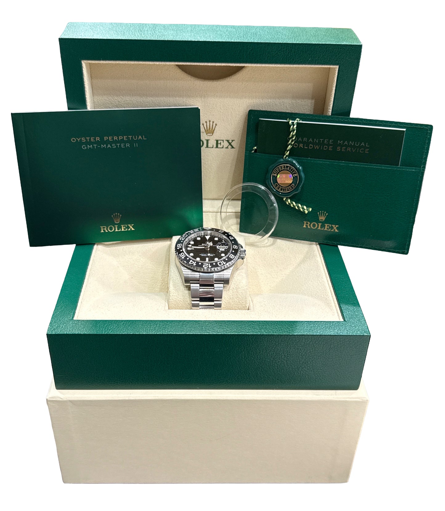 NOS STICKERED Rolex GMT-Master II Black RANDOM SERIAL Ceramic 40mm 116710 LN BOX