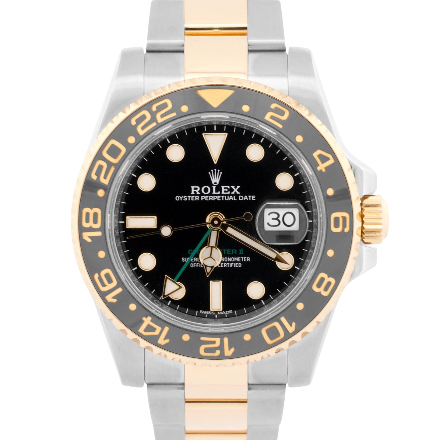 2018 PAPERS Rolex GMT-Master II BLACK Ceramic 18K Gold Steel 40mm 116713 LN BOX