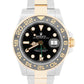 Rolex GMT-Master II Ceramic BLACK Two-Tone 18K Gold Steel 40mm 116713 LN Watch