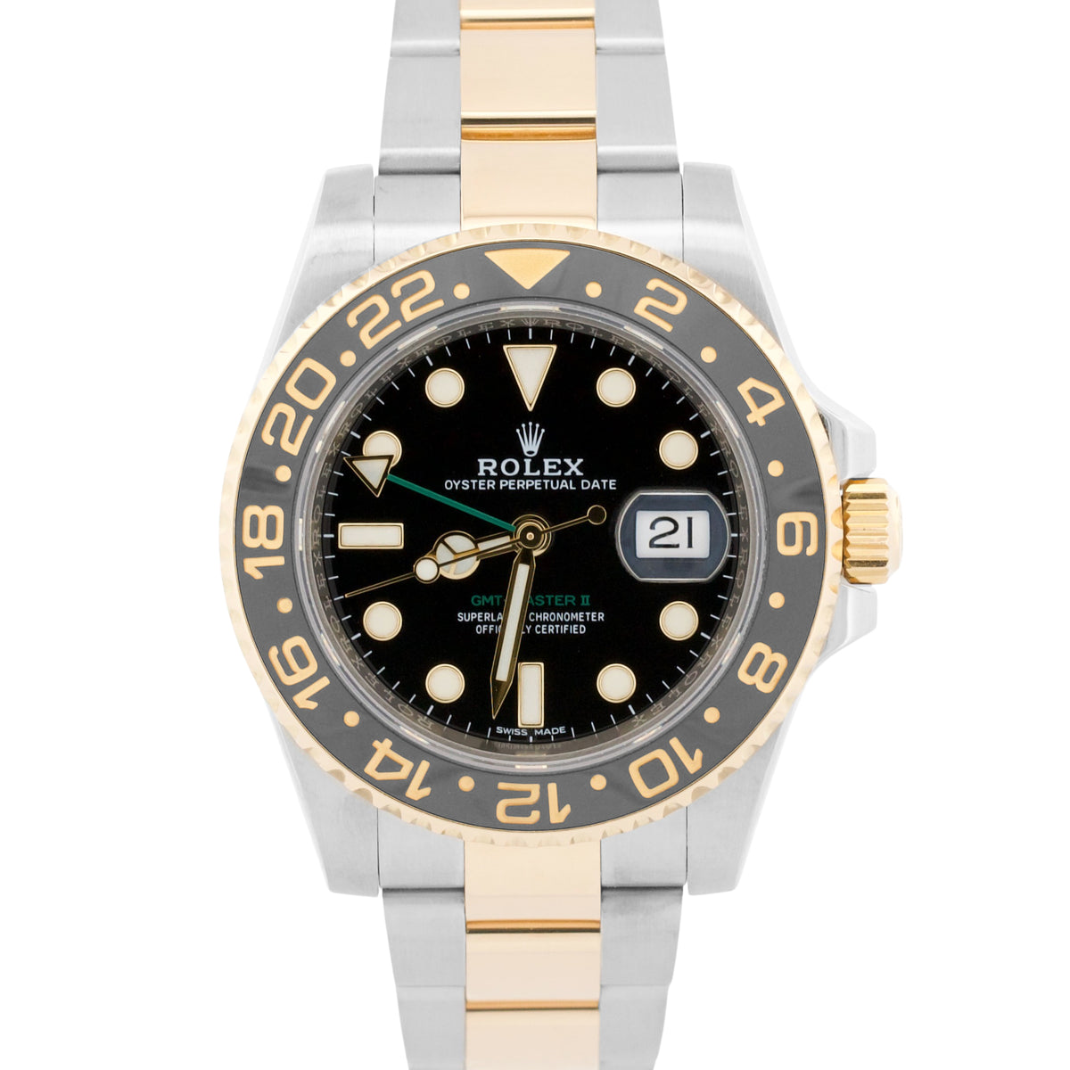 2018 Rolex GMT-Master II 116713 LN Black Ceramic 18K Gold Steel 40mm Box Papers