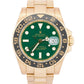 UNPOLISHED 2009 PAPERS Rolex GMT-Master II GREEN 18K Yellow Gold 40mm 116718 BOX