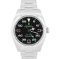 Rolex Air-King 40mm Green BLACK Stainless Steel Automatic Oyster Watch 116900