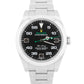 2019 Rolex Air-King 116900 40mm Black Green Stainless Steel Automatic Box Papers