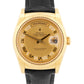 UNPOLISHED PAPERS Rolex Day-Date DIAMOND ROMAN 18K Yellow Gold 36mm 118138 BOX
