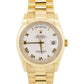 PAPERS Rolex Day-Date President WHITE ROMAN 18K Yellow Gold 36mm 118208 BOX