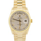 Rolex Day-Date President SILVER DIAMOND 18K Yellow Gold Fluted 36mm 118238 BOX