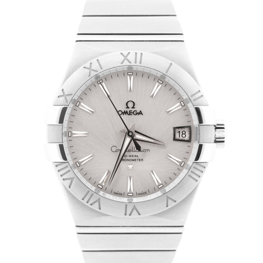 MINT Omega Constellation SILVER Stainless Steel 38mm 123.10.38.21.02.001 BOX