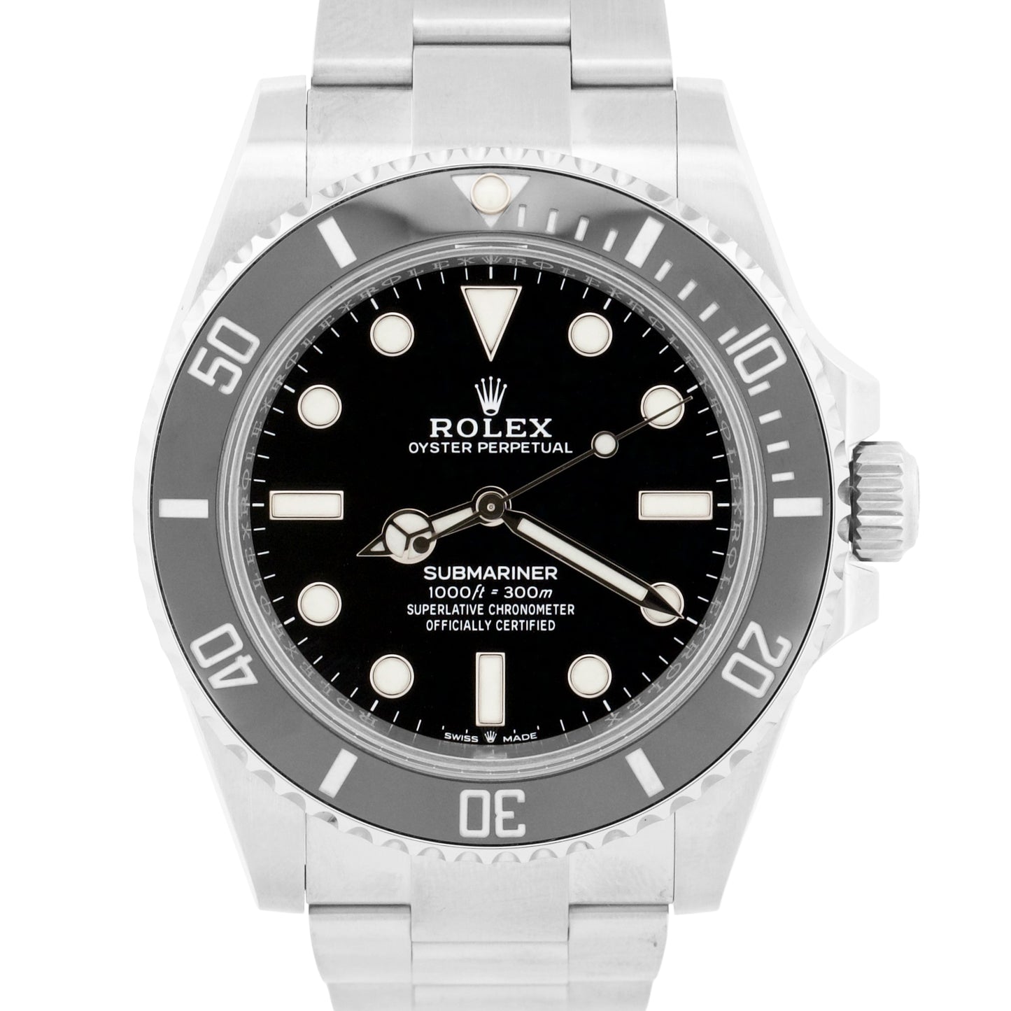 2025 PAPERS Rolex Submariner No-Date BLACK Steel 41mm Ceramic 124060 LN BOX