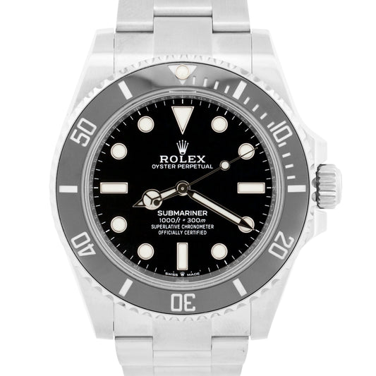 2025 PAPERS Rolex Submariner No-Date BLACK Steel 41mm Ceramic 124060 LN BOX