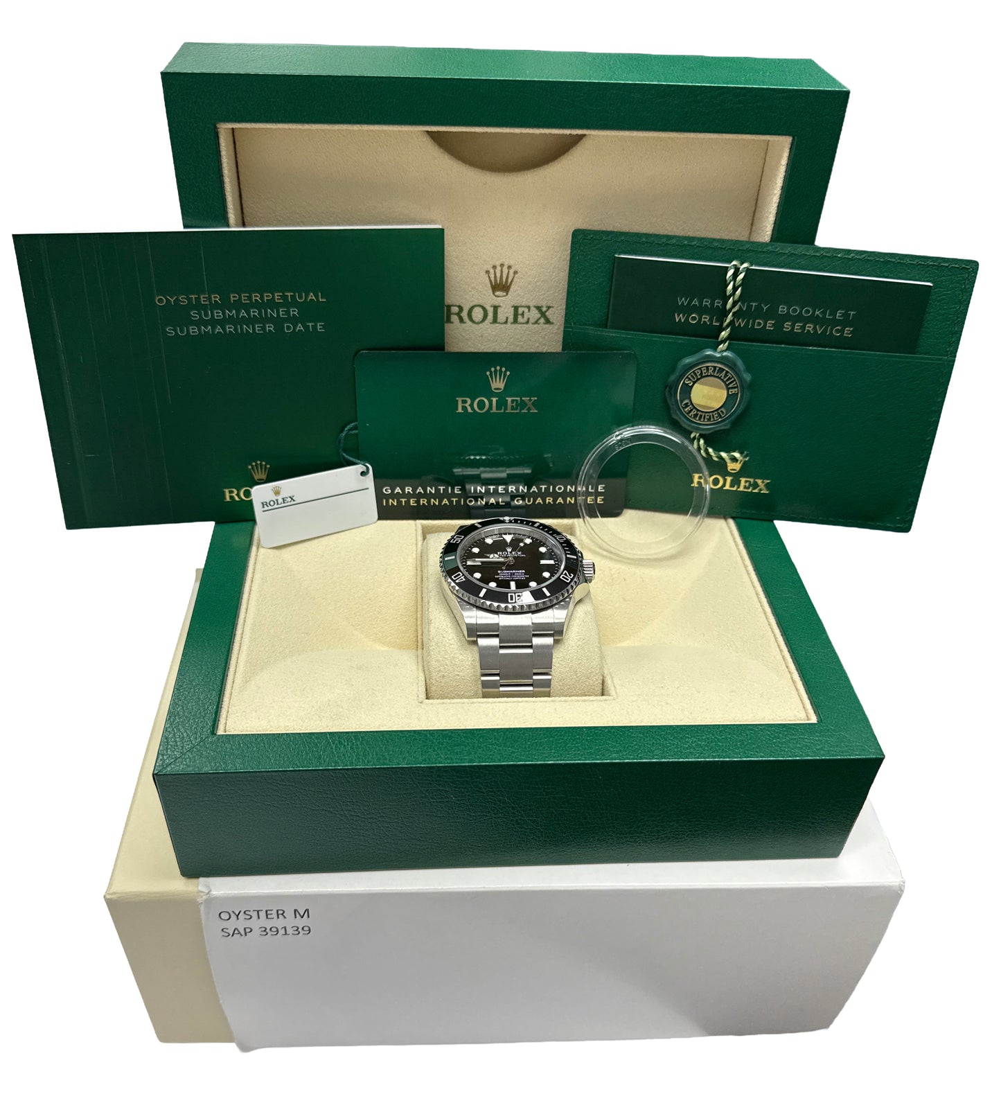 2021 PAPERS Rolex Submariner 41mm No-Date BLACK Ceramic Stainless 124060 LN BOX