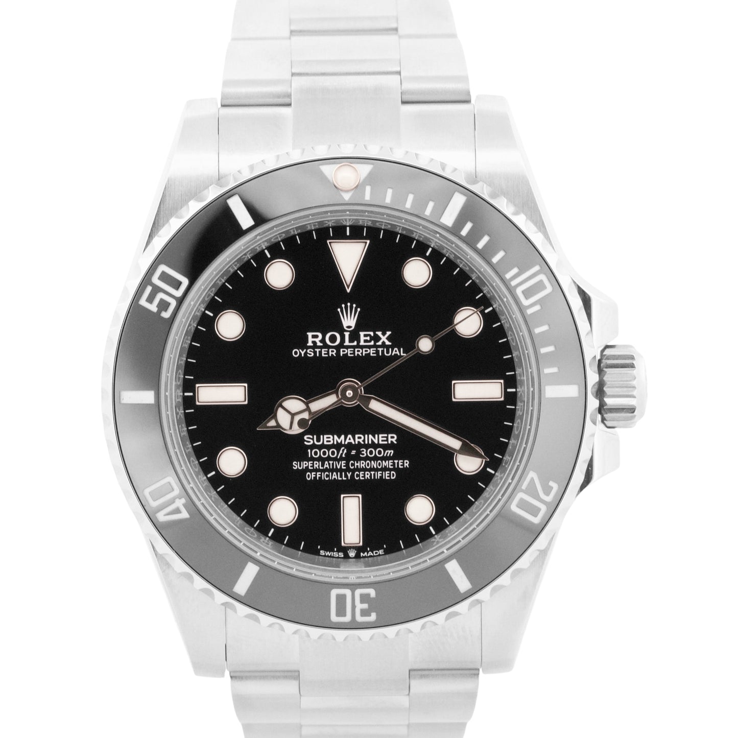 2022 PAPERS Rolex Submariner No-Date BLACK Steel 41mm 124060 LN Watch BOX