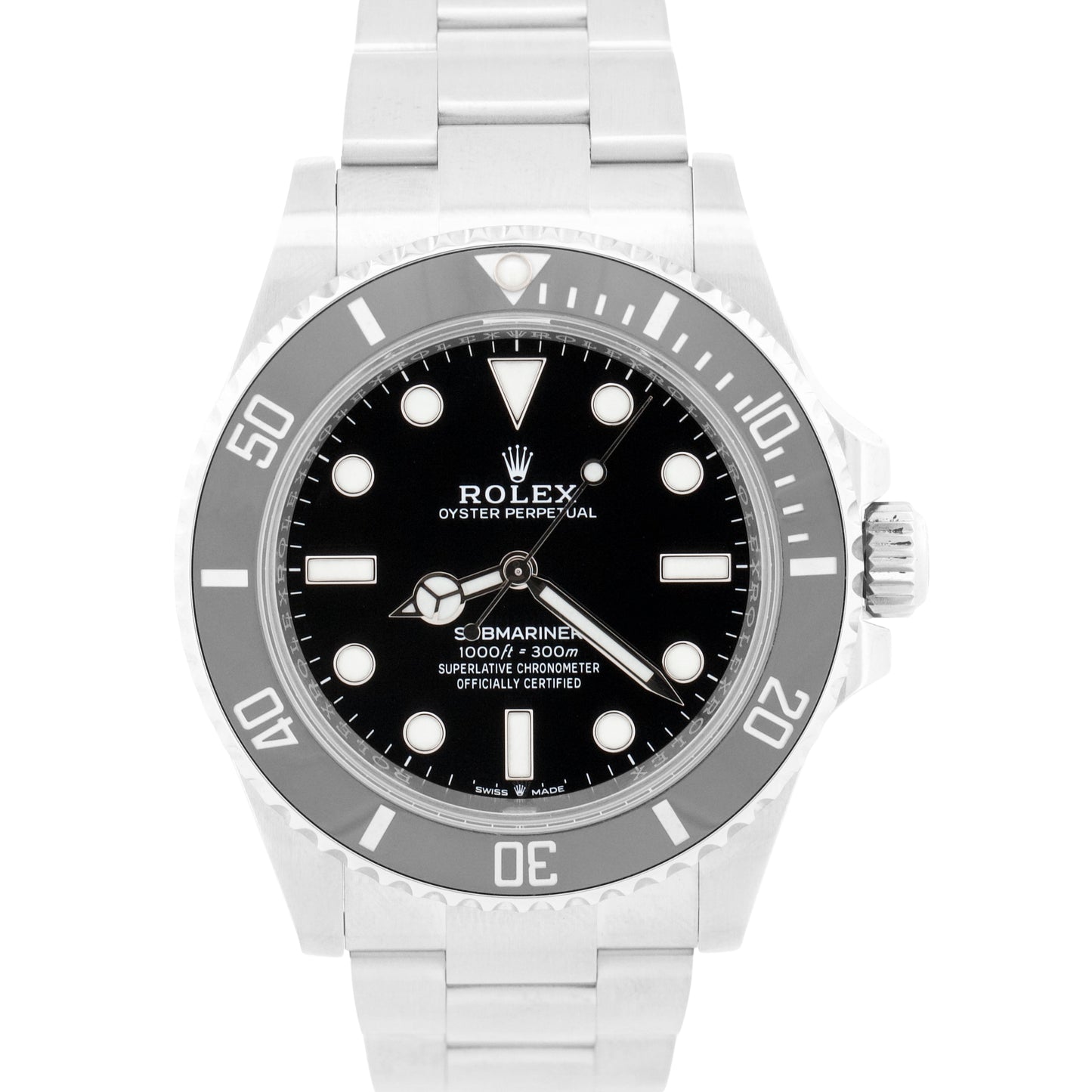 2025 PAPERS Rolex Submariner No-Date BLACK Steel 41mm Ceramic 124060 LN BOX