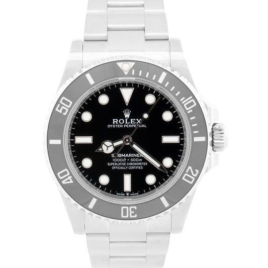 2025 PAPERS Rolex Submariner No-Date BLACK Steel 41mm Ceramic 124060 LN BOX