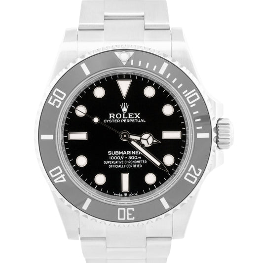 2025 PAPERS Rolex Submariner No-Date BLACK Steel 41mm Ceramic 124060 LN BOX