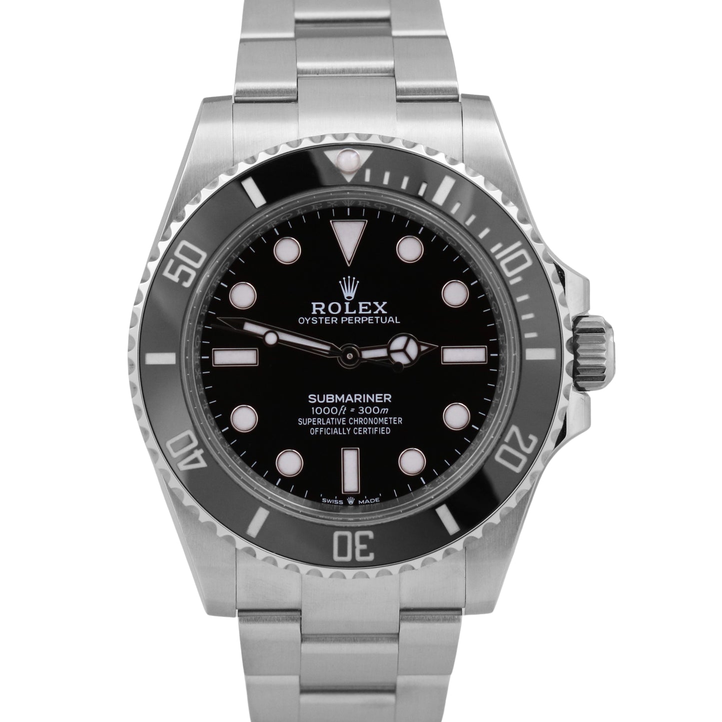 NEW OCT 2025 PAPERS Rolex Submariner 41mm No-Date BLACK Ceramic 124060 LN BOX